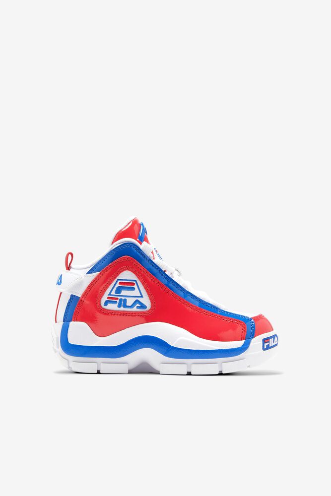 Fila Grant Hill 2 Trainers White/Red/Blue - Kids - 29405ZVYQ